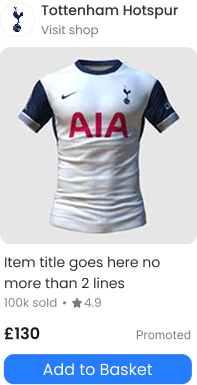 Sell football kits on Heddline